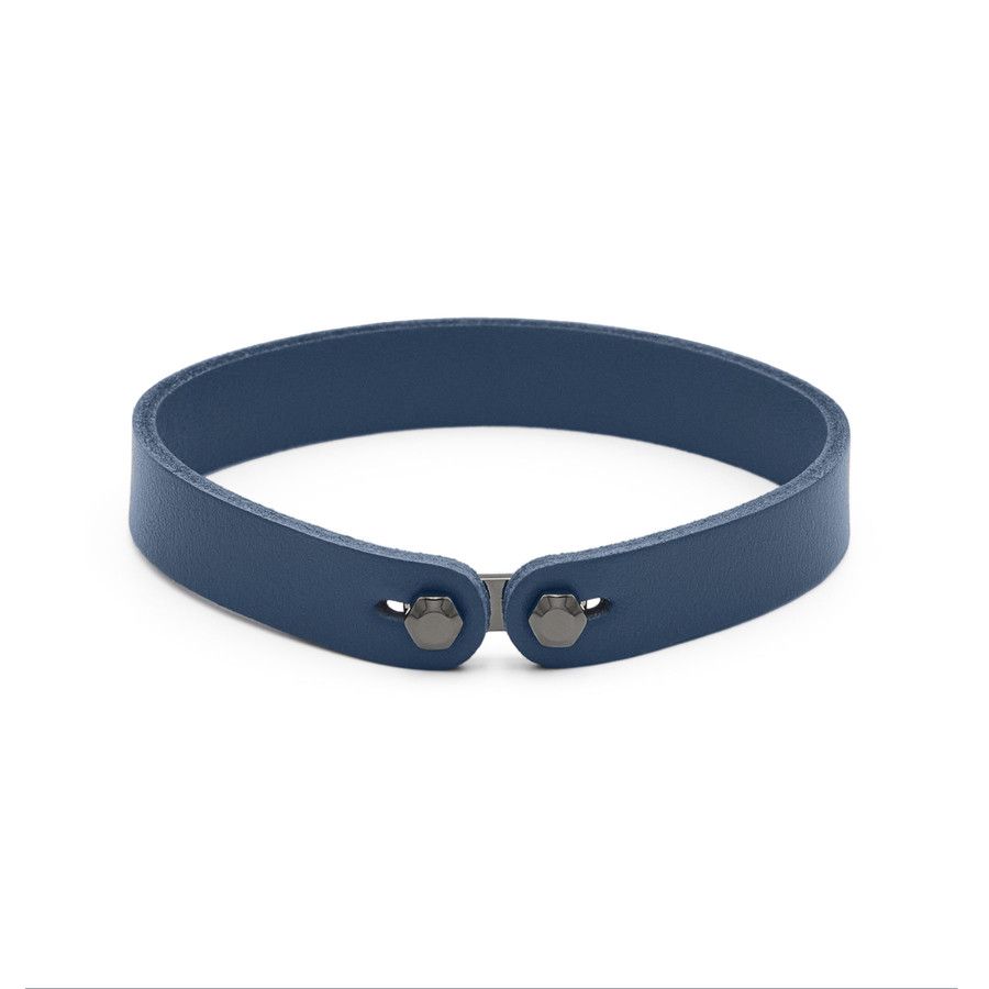 Brosway Bracciale Pelle Blu e Acciaio Ink