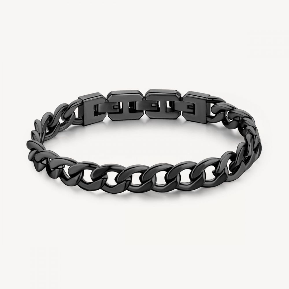 Brosway Bracciale Catena Uomo Acciaio Pvd Gun Ink