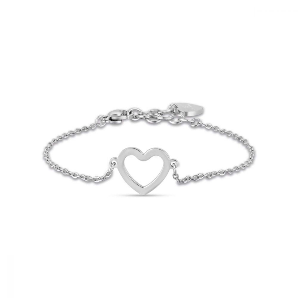 Luca Barra Bracciale Acciaio con Cuore
