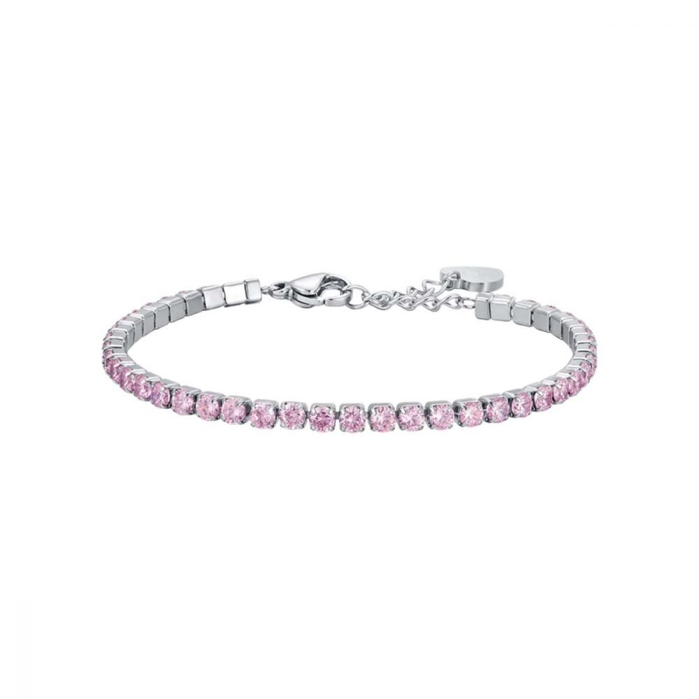 Luca Barra Tennis Donna Acciaio Cristalli Rosa