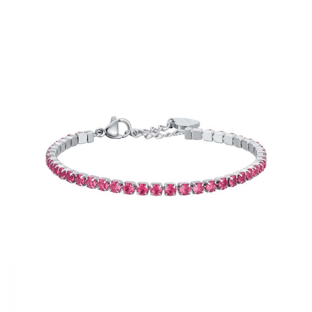 Luca Barra Tennis Donna Acciaio Cristalli Fucsia