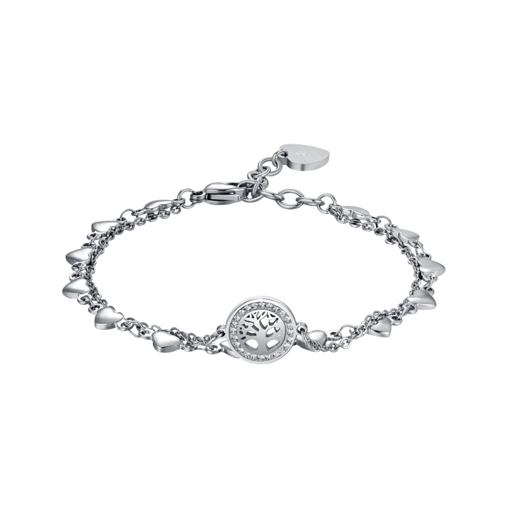 Luca Barra Bracciale 2 Fili Donna Acciaio Albero Della Vita