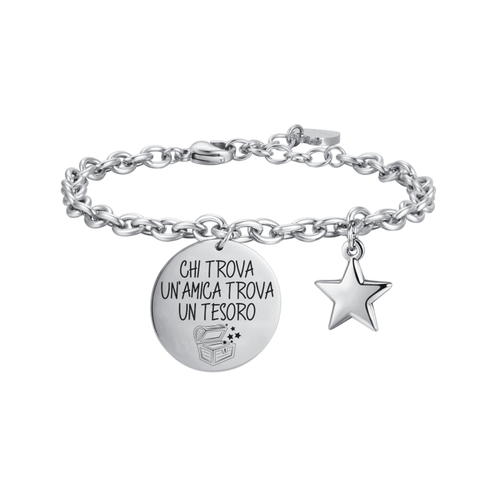 Luca Barra Bracciale Acciaio Chi Trova Un'Amica...