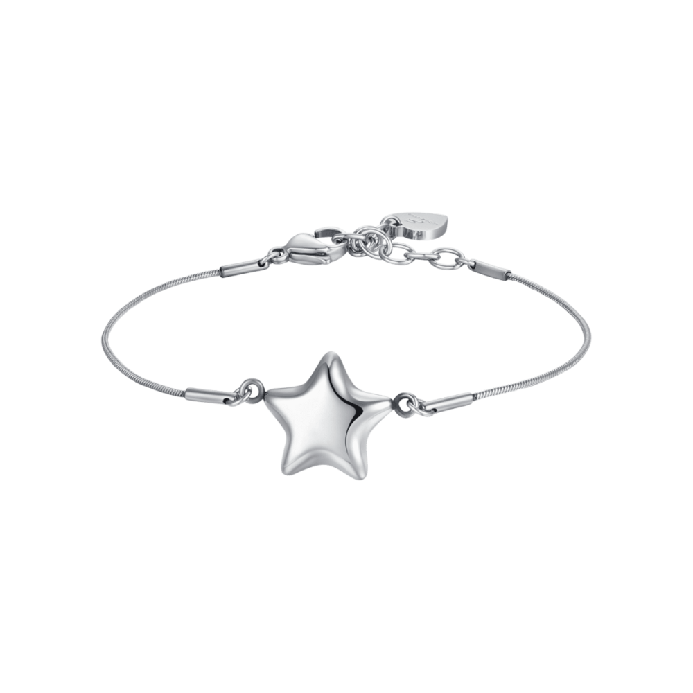 Luca Barra Bracciale Acciaio con Stella Piena 