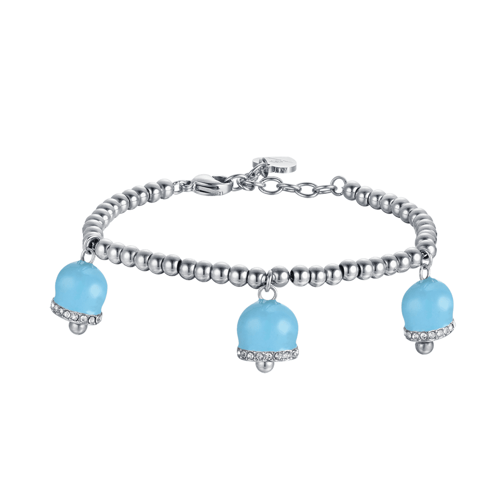 Luca Barra Bracciale Acciaio Campanelle Turchesi
