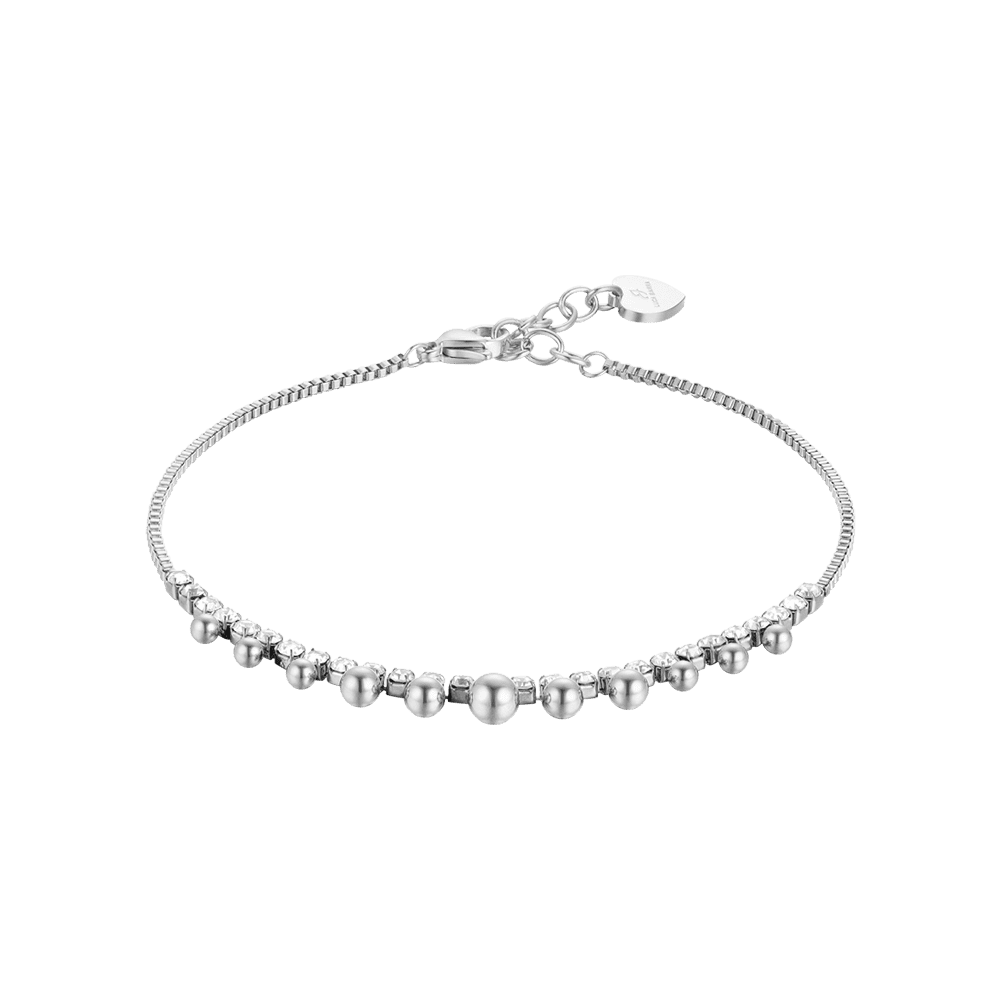 Luca Barra Bracciale Acciaio Cristalli e Sfere