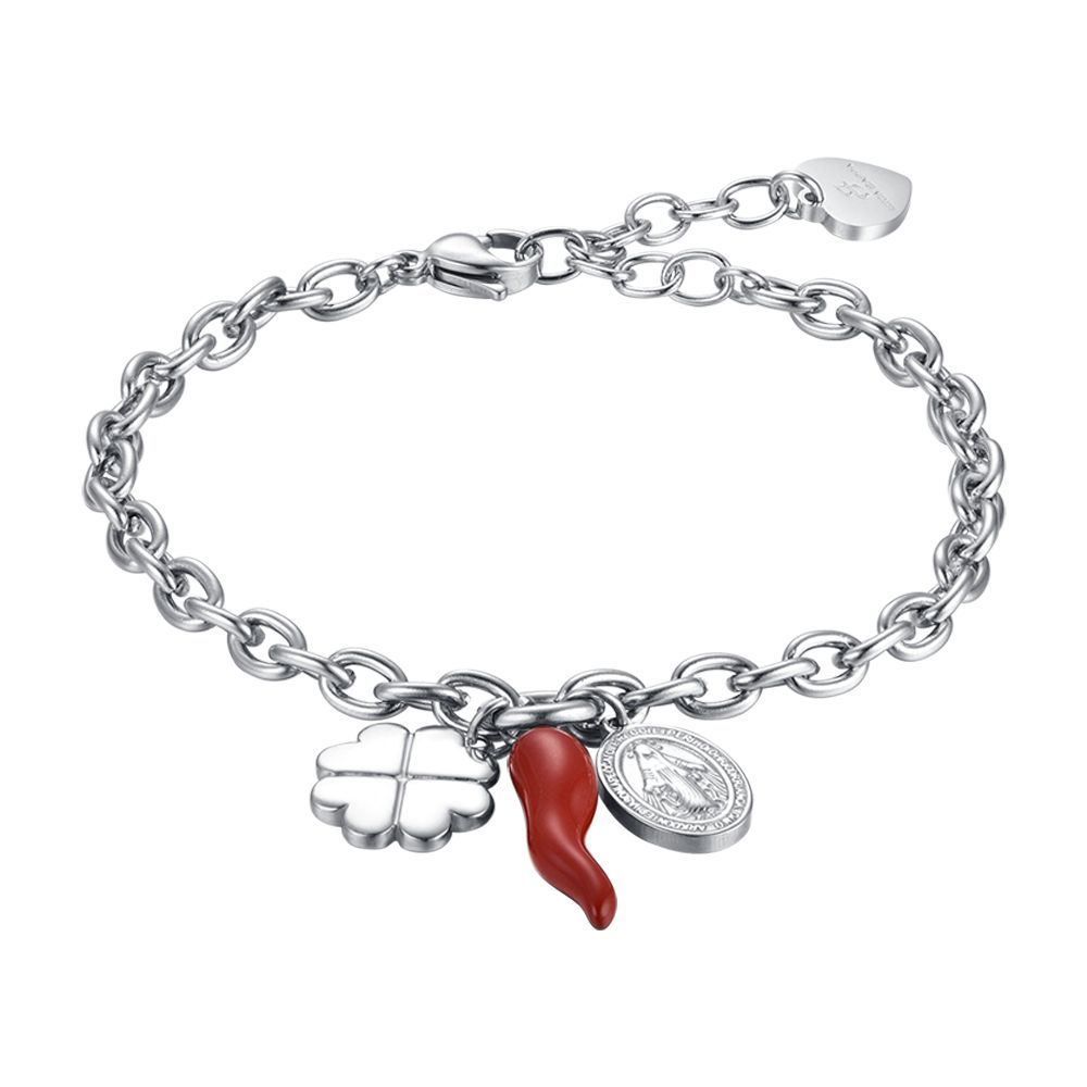 Luca Barra Bracciale Acciaio Portafortuna