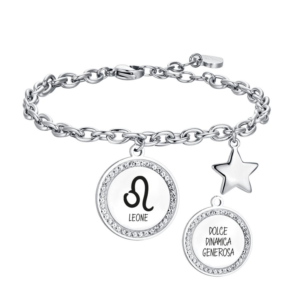 Luca Barra Bracciale Acciaio Piastra Leone