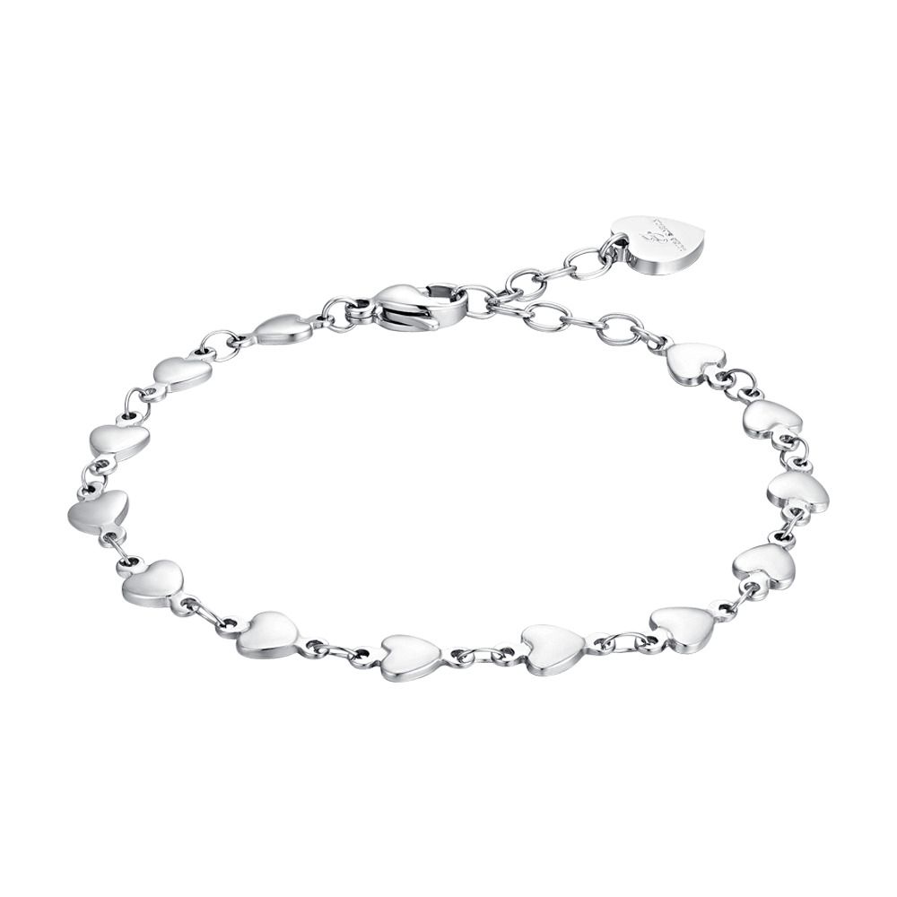  Luca Barra Bracciale Acciaio con Cuori