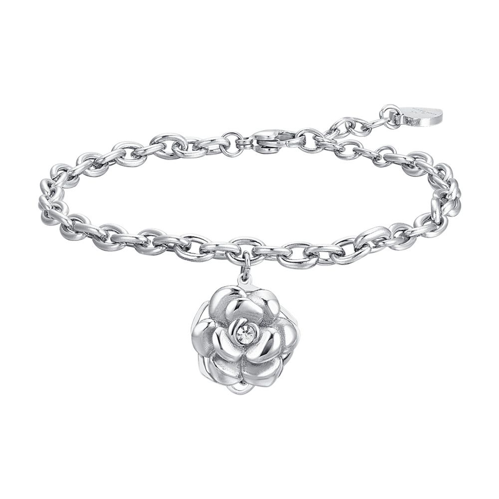  Luca Barra Bracciale Acciaio Rosa Girevole