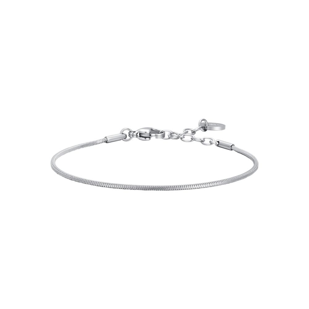 Luca Barra Bracciale Acciaio Maglia Tonda 1 mm