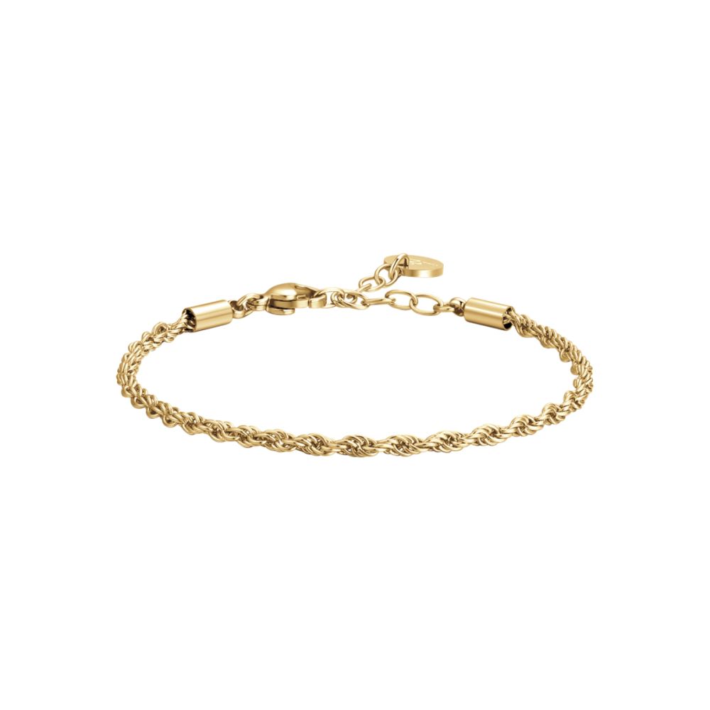 Luca Barra Bracciale Acciaio Gold Maglia 2.50 mm