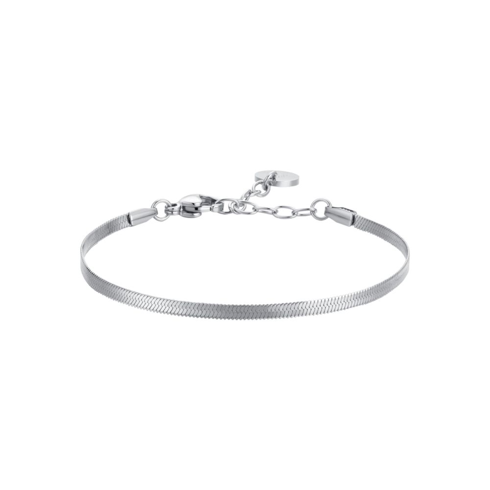 Luca Barra Bracciale Acciaio Maglia Sottile 7 mm