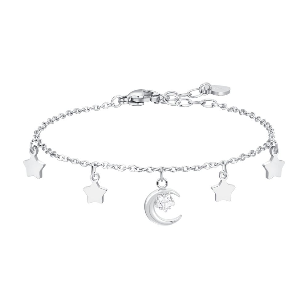 Luca Barra Bracciale Acciaio Luna e Stelle