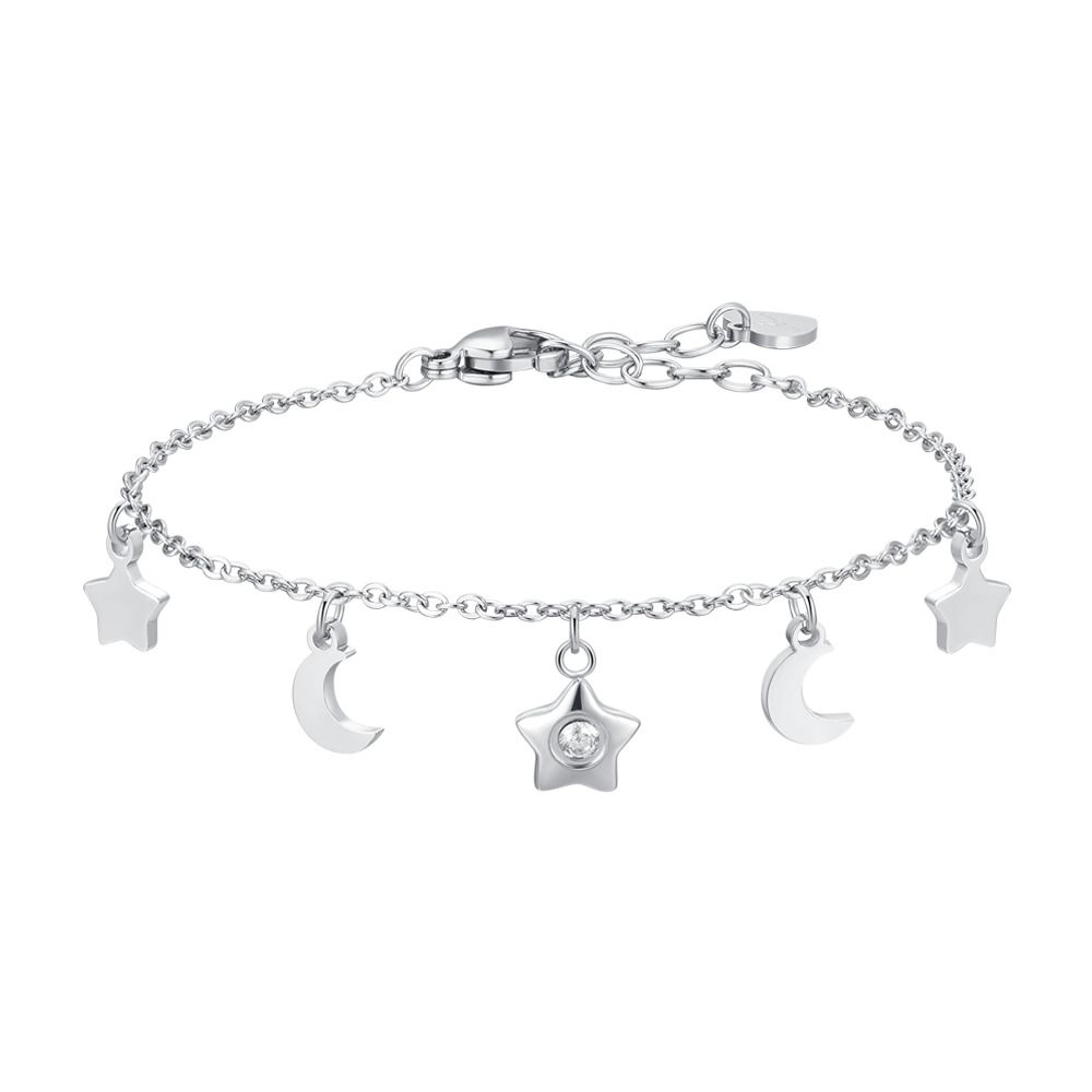 Luca Barra Bracciale Acciaio Stelle e Lune