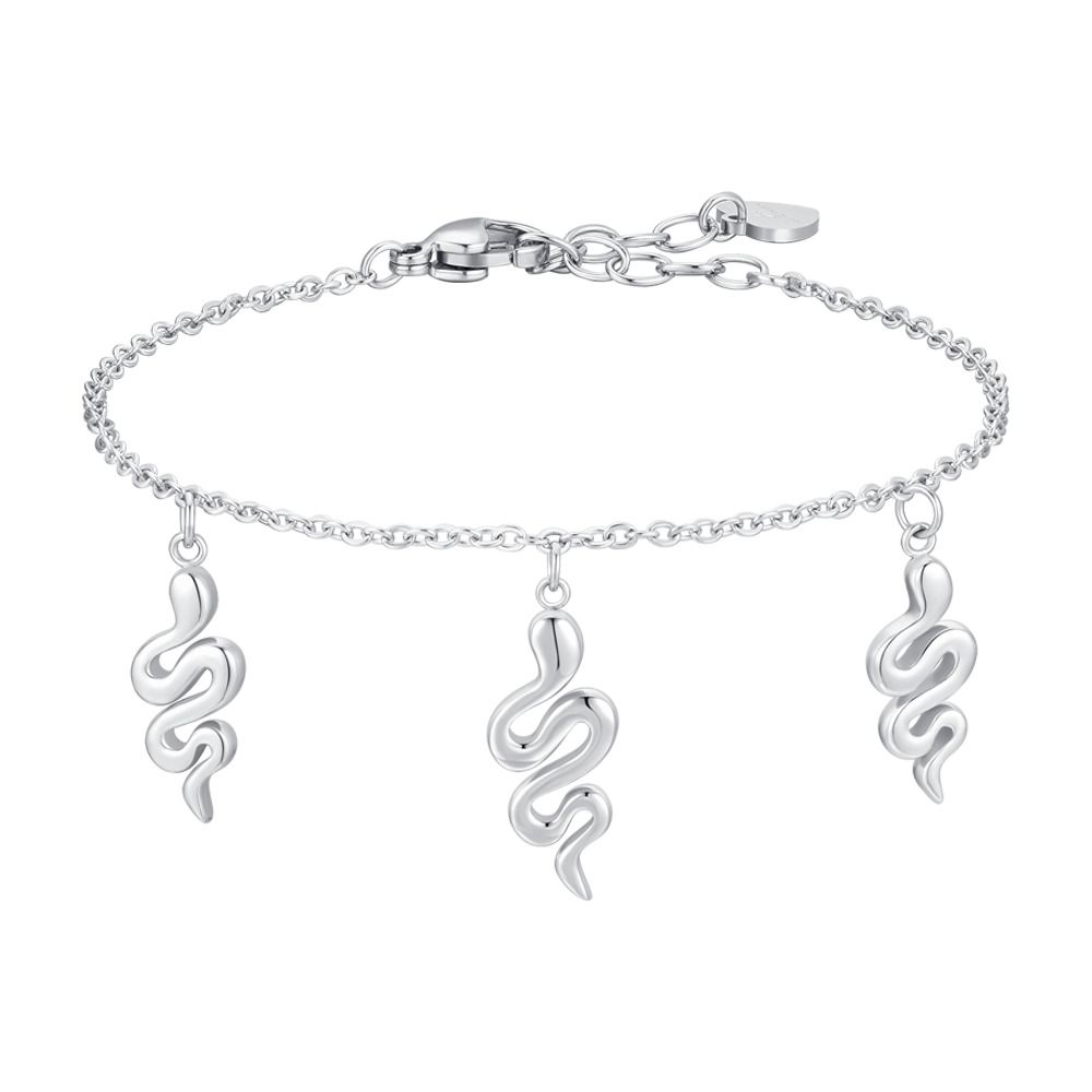 Luca Barra Bracciale Acciaio con Serpenti