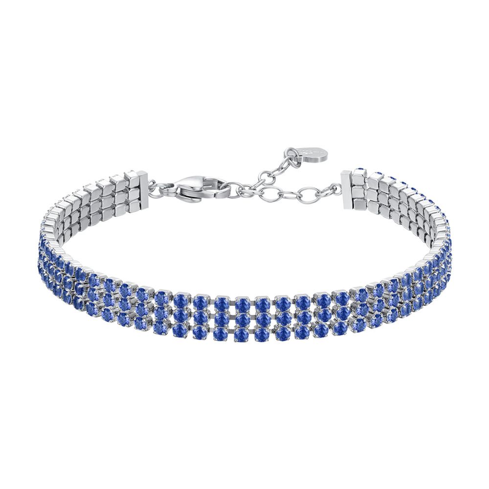 Luca Barra Tennis Acciaio Zirconi Blu