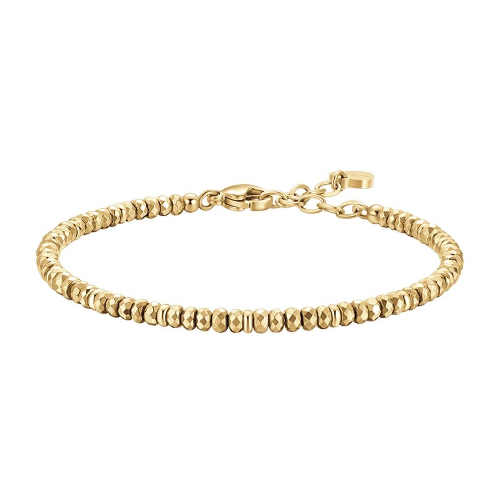 Luca Barra Bracciale Acciaio Gold con Ematite