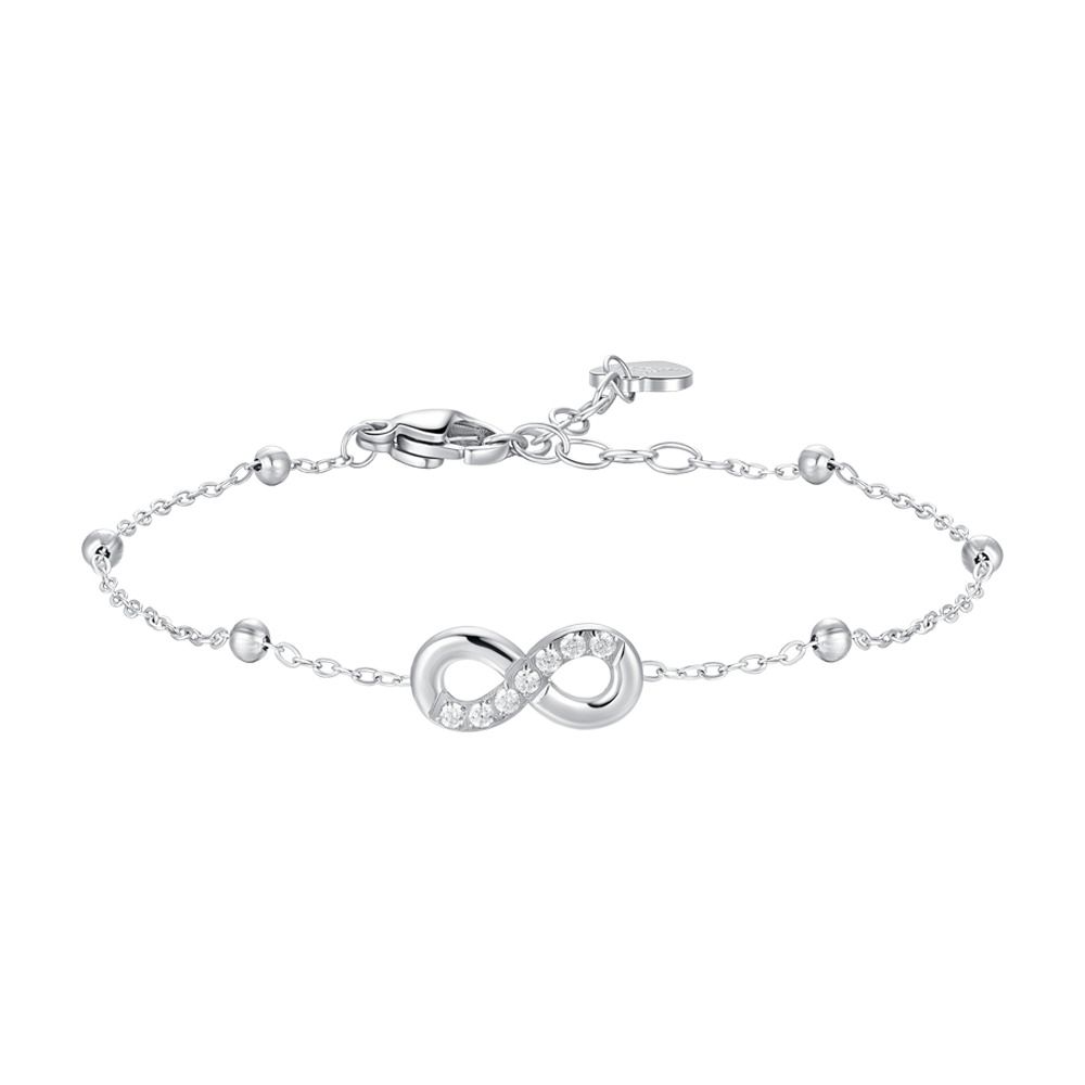 Luca Barra Bracciale Acciaio Infinito e Cristalli