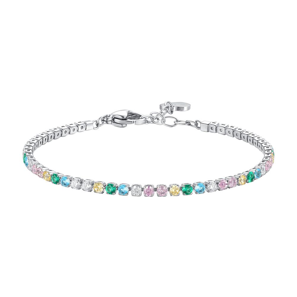 Luca Barra Tennis Acciaio Zirconi Multicolor 2 mm