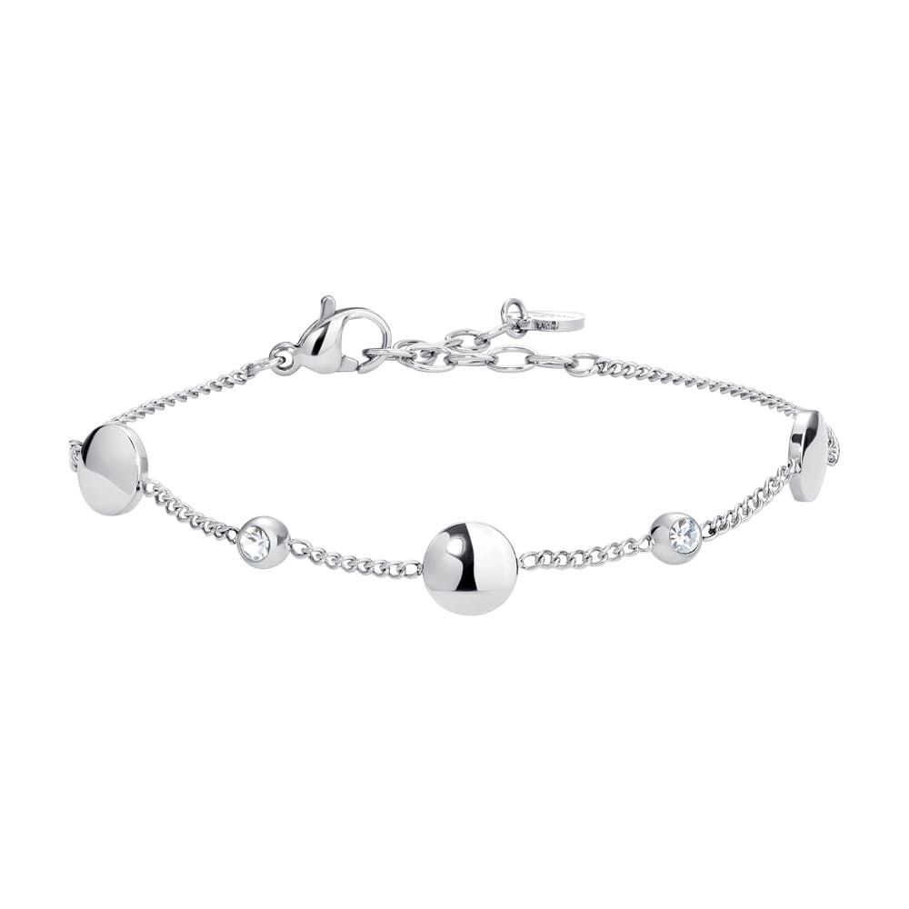 Luca Barra Bracciale Elementi Acciaio e Zirconi