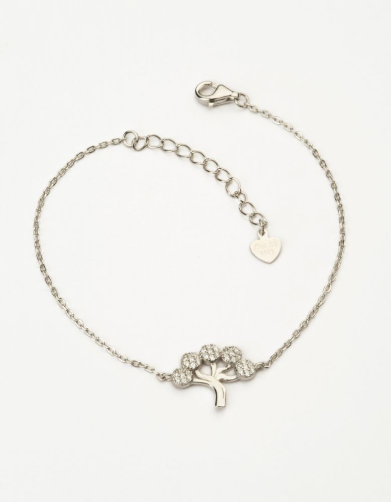 Barbieri Bracciale Argento Rodiato Albero Della Vita
