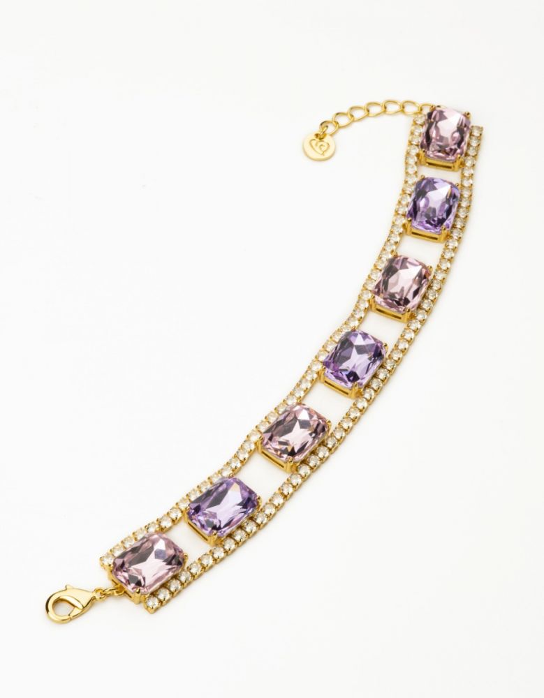 Barbieri Bracciale Metallo Dorato Zirconi e Pietre
