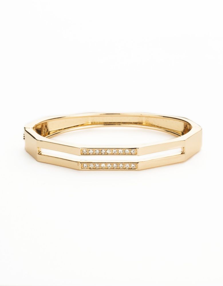 Barbieri Bracciale Rigido Ottagonale Metallo Dorato