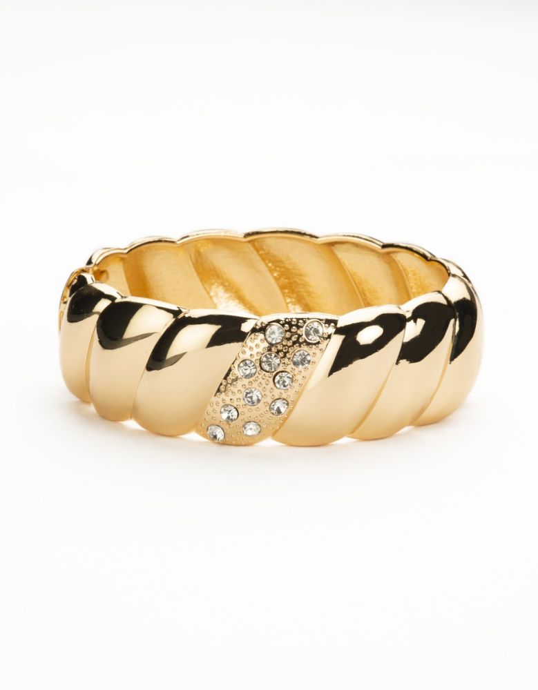 Barbieri Bracciale Rigido Metallo Dorato Fascia Torsadè