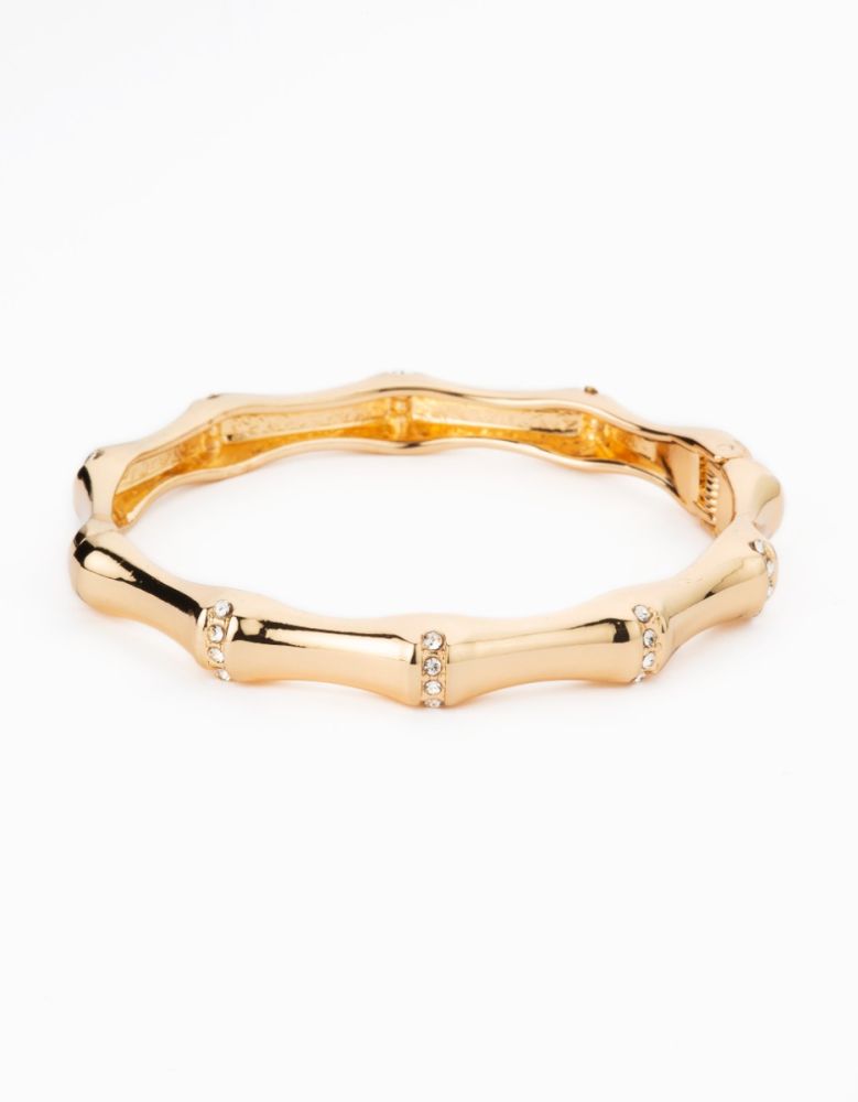 Barbieri Bracciale Rigido Metallo Dorato e Zirconi