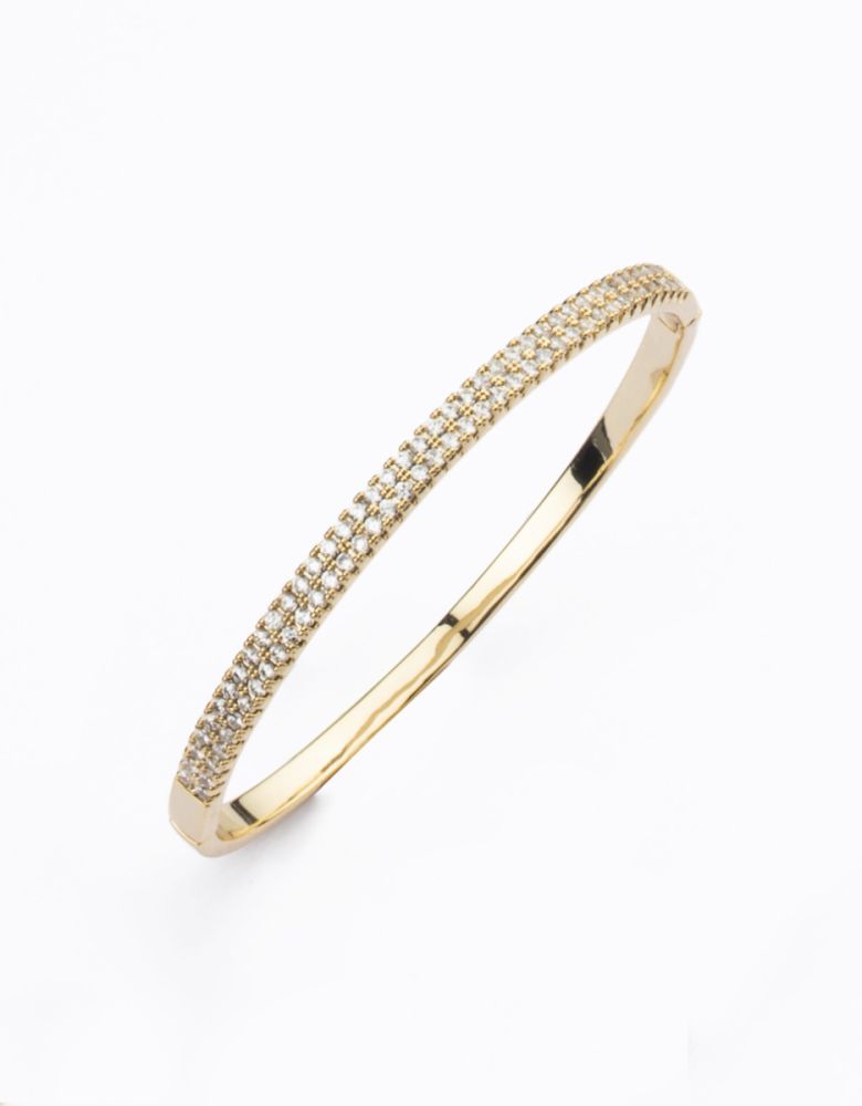 Barbieri Bracciale Rigido Metallo Dorato e Zirconi