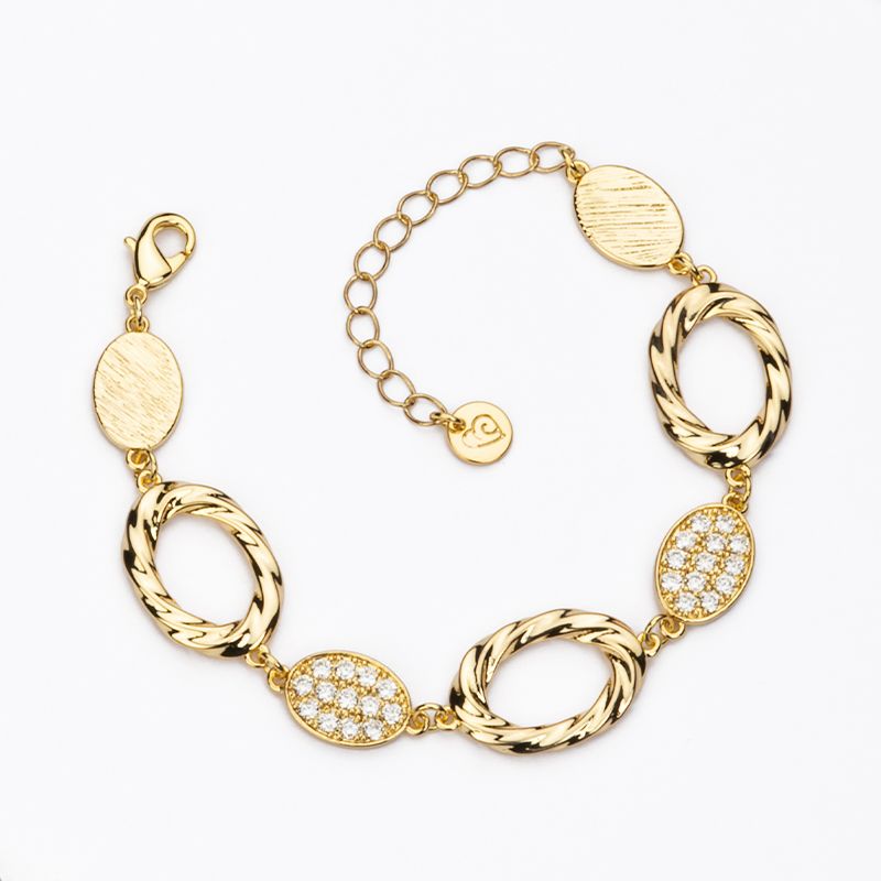 Barbieri Bracciale Metallo Dorato e Zirconi