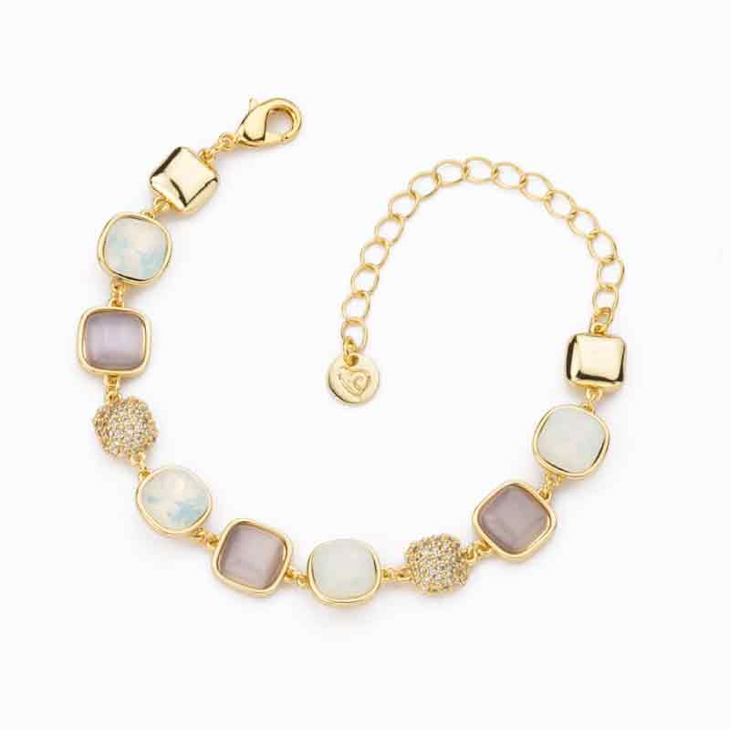 Barbieri Bracciale Metallo Dorato Pietre e Cristalli
