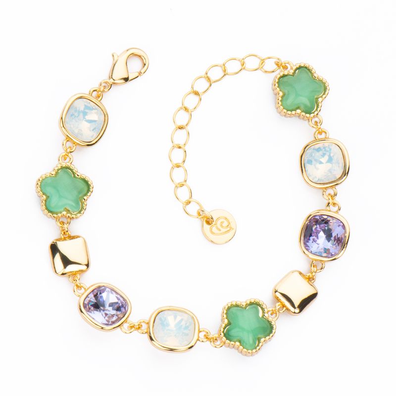 Barbieri Bracciale Metallo Dorato Pietre e Cristalli
