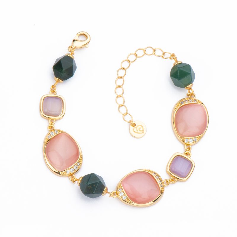 Barbieri Bracciale Metallo Gold Cristalli Multicolor