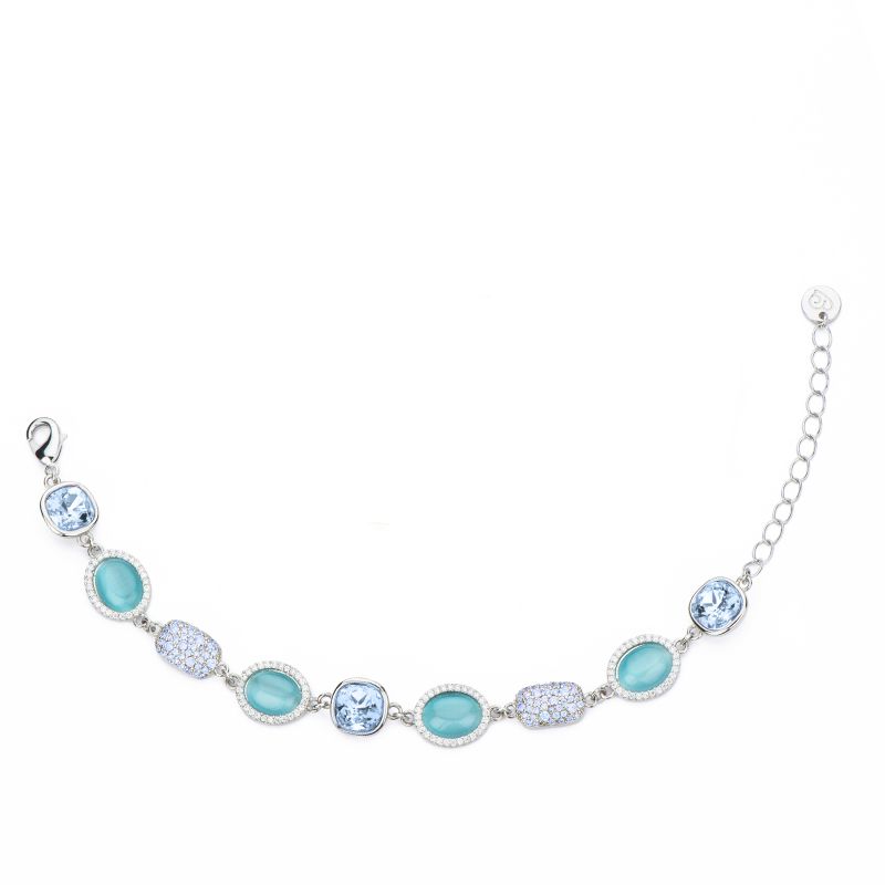 Barbieri Bracciale Metallo Cristalli Multicolor