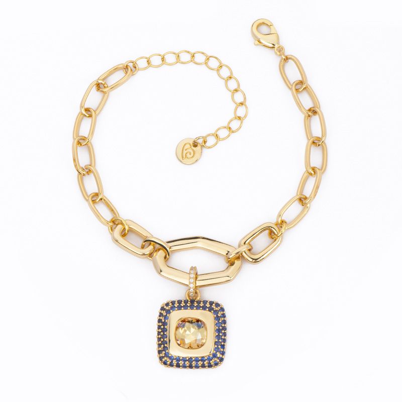 Barbieri Bracciale Metallo Dorato Cristallo e Zirconi