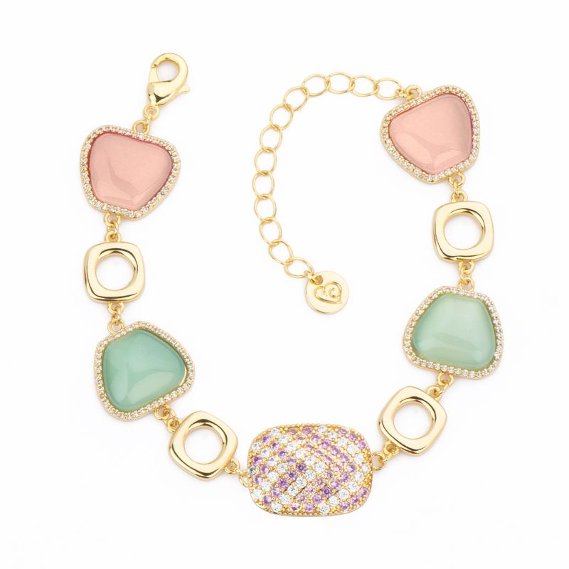 Barbieri Bracciale Metallo Gold Cristalli e Zirconi