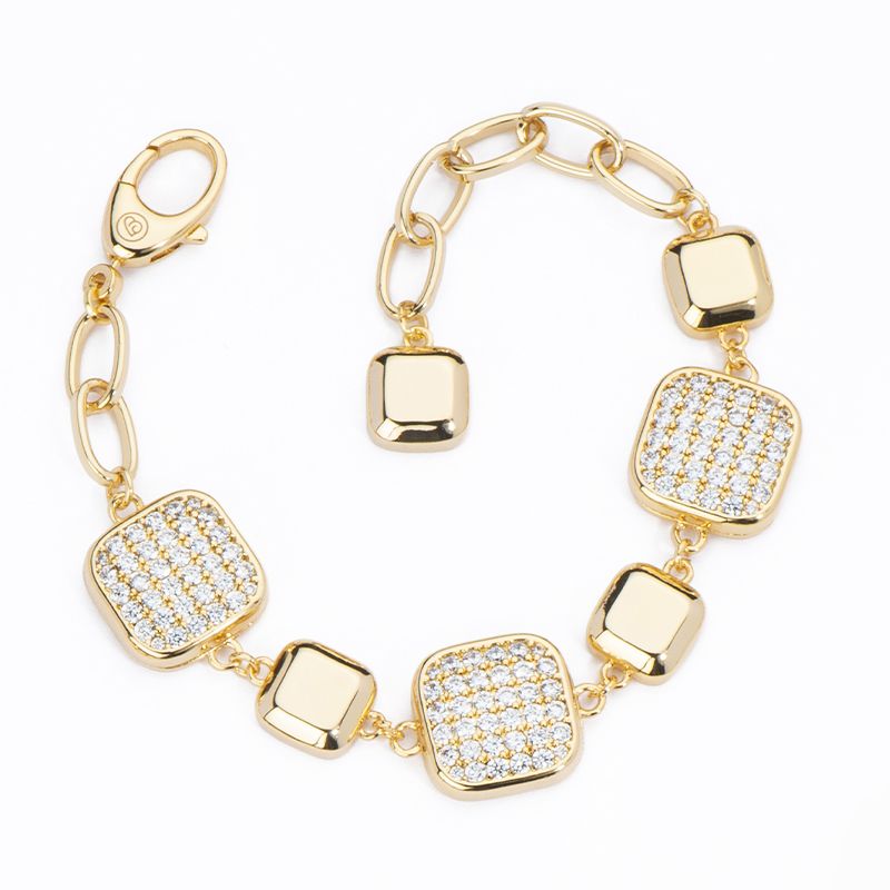 Barbieri Bracciale Metallo Gold Zirconi Bianchi