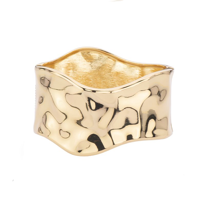 Barbieri Bracciale Rigido Metallo Gold Martellato