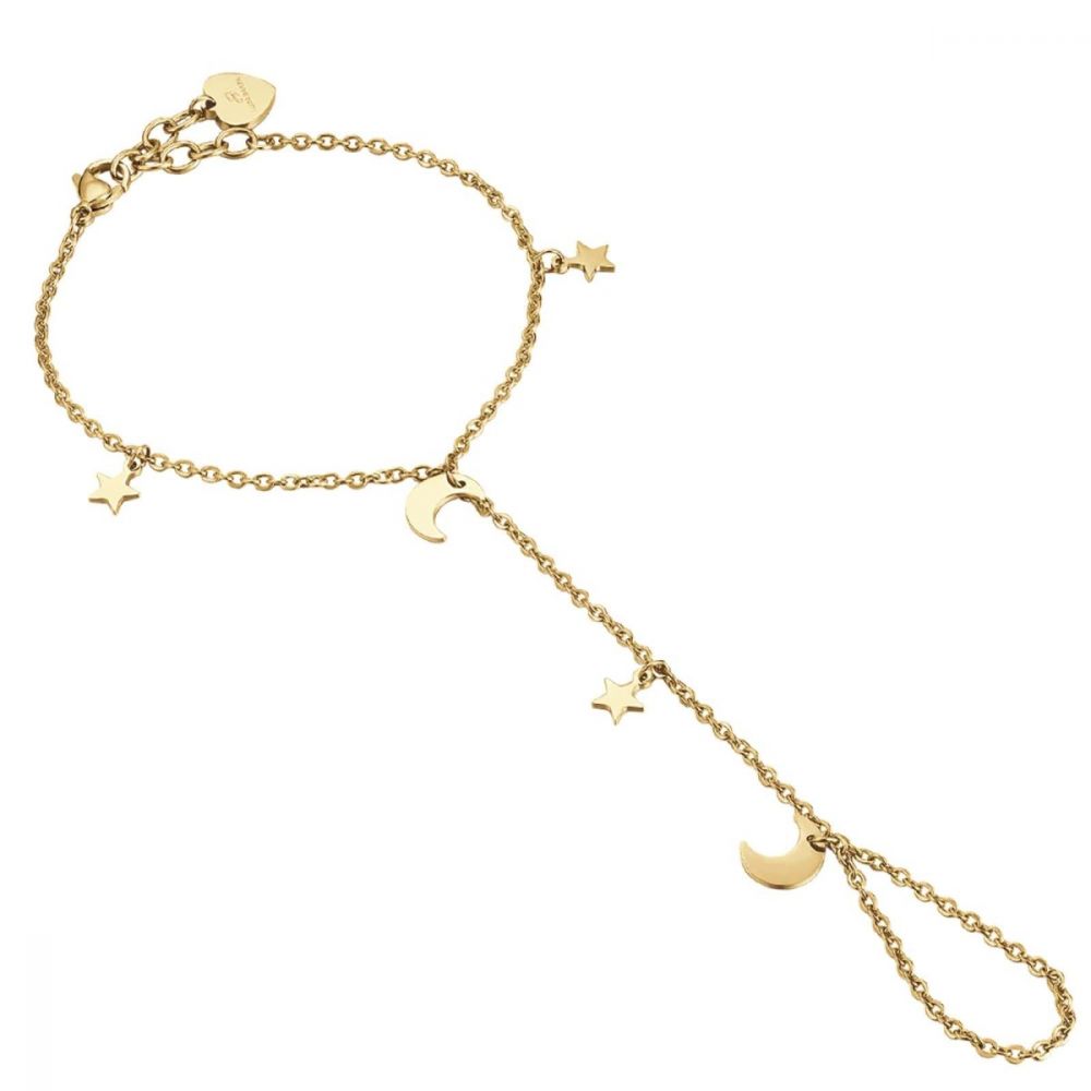 Luca Barra Baciamano Acciaio Gold Stelle e Lune