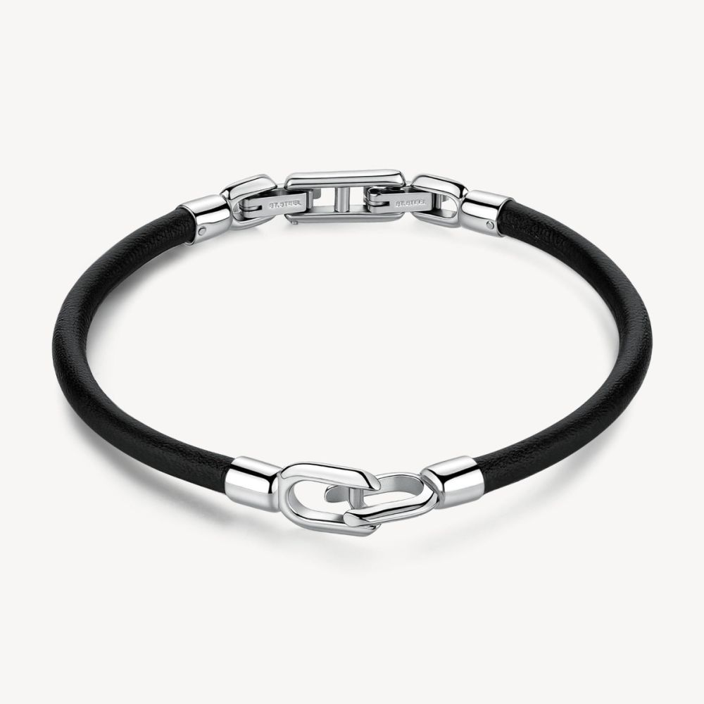 Brosway Bracciale Pelle e Acciaio con Passante