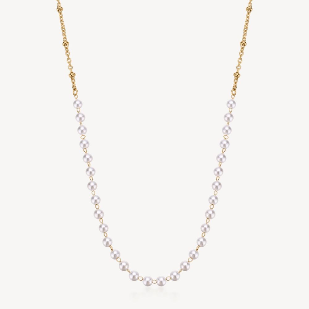 Brosway Collana Acciaio Gold con Perle Essential