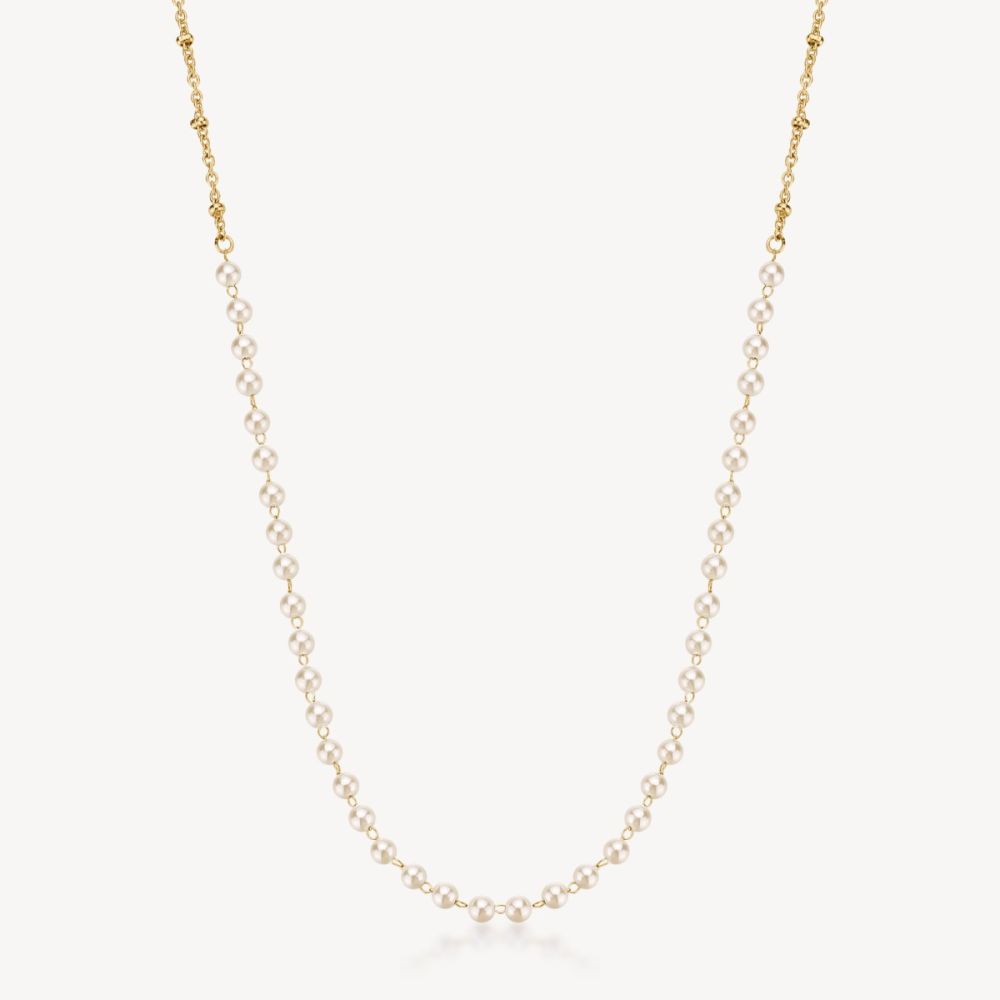 Brosway Collana Lunga Acciaio Gold con Perle Essential