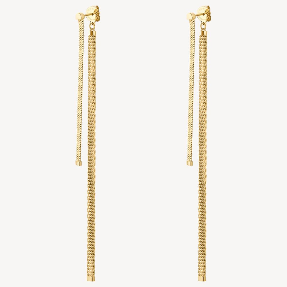 Brosway Orecchini Pendenti Snake Acciaio Gold Essential