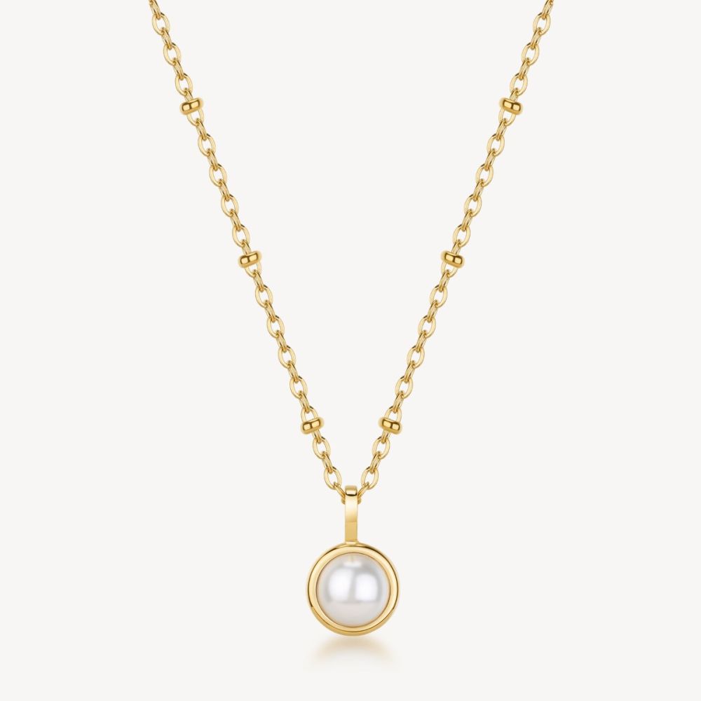 Brosway Collana Acciaio Gold Con Perla Bianca