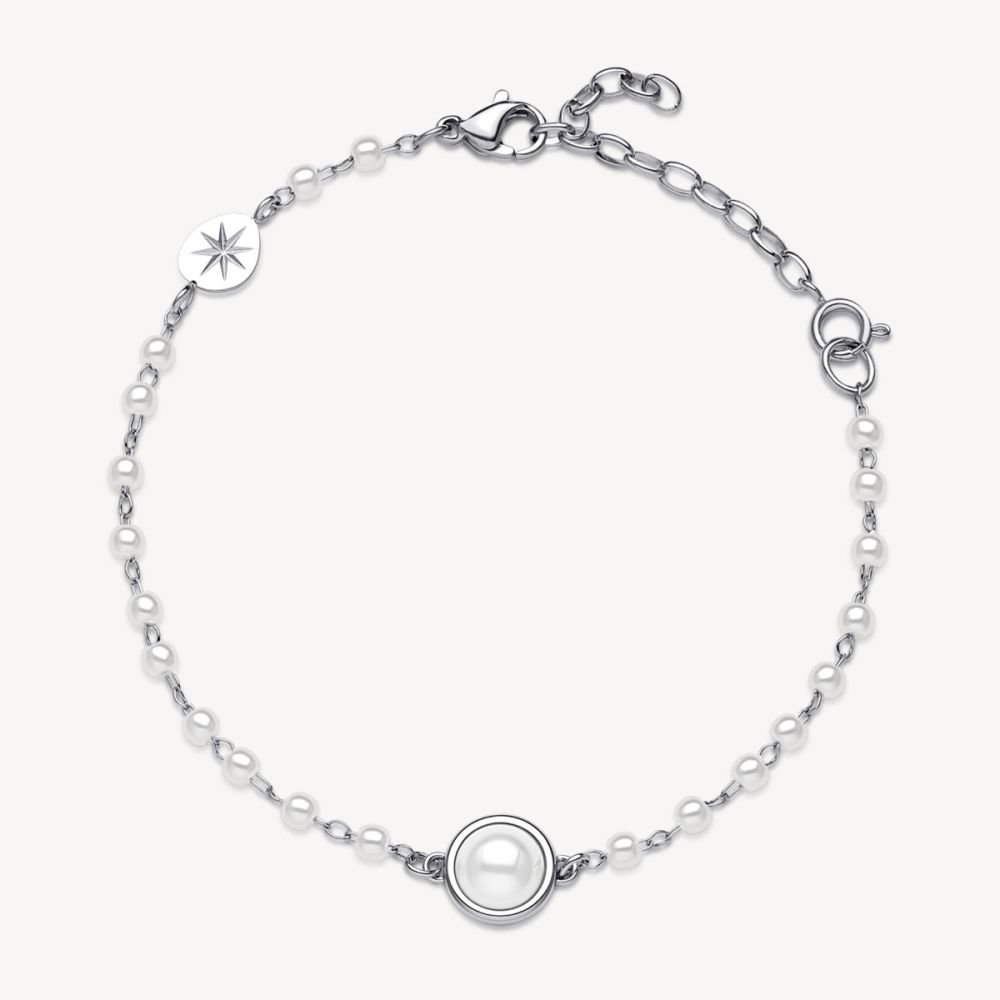 Brosway Bracciale Acciaio Con Perla Bianca