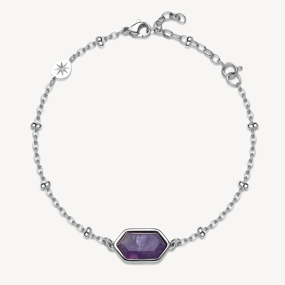 Brosway Bracciale Acciaio con Ametista