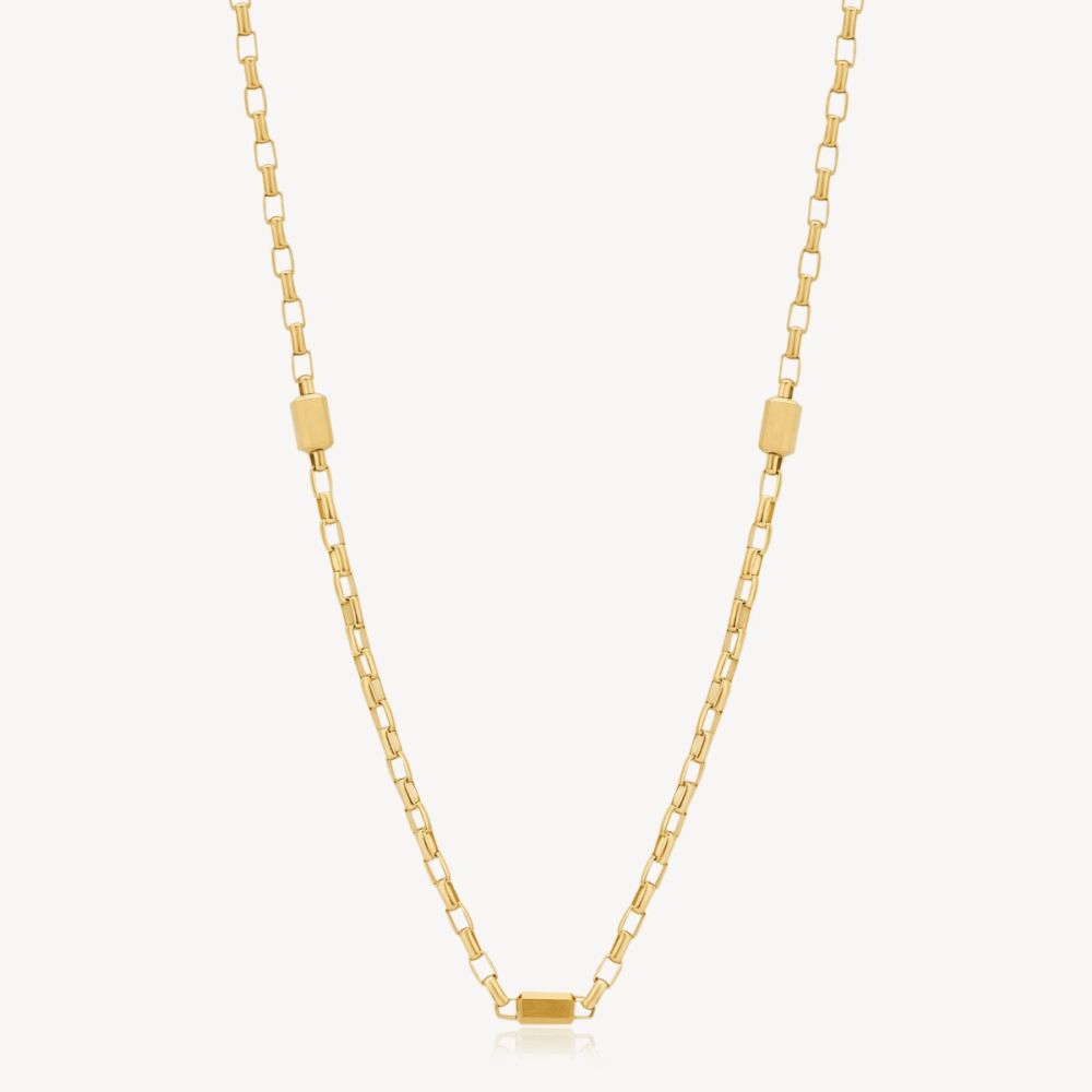 Brosway Collana Acciaio Gold Lucido e Satinato Logan