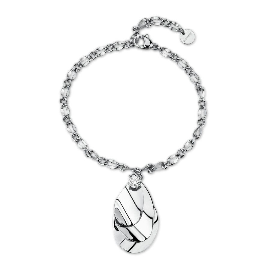 Brosway Bracciale Acciaio Pendente e Cristallo Bloom
